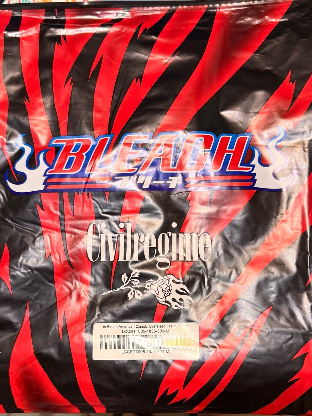 Civil Regime x Bleach Ichigo Bankai Men’s L Black Cotton Graphic Tee - Picture 3 of 10